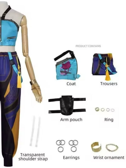 Cosplay Zoey K/DA Demon Hunters | Set Completo con Accesorios